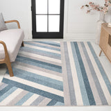 Naz Rainbow Contemporary Stripe Area Rug