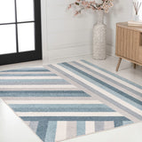 Naz Rainbow Contemporary Stripe Area Rug