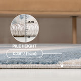 Naz Rainbow Contemporary Stripe Area Rug