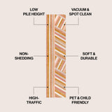Naz Rainbow Contemporary Stripe Area Rug
