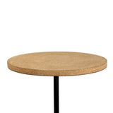 Rock 23.5" Contemporary Minimalist Metal/Cork Round End Table