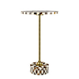 Bramble 23.5" Contemporary Minimalist Metal/Resin Round End Table