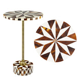 Bramble 23.5" Contemporary Minimalist Metal/Resin Round End Table