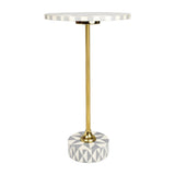 Bramble 23.5" Contemporary Minimalist Metal/Resin Round End Table