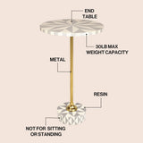Bramble 23.5" Contemporary Minimalist Metal/Resin Round End Table