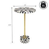 Bramble 23.5" Contemporary Minimalist Metal/Resin Round End Table