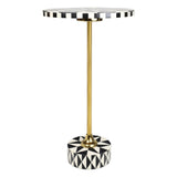 Bramble 23.5" Contemporary Minimalist Metal/Resin Round End Table
