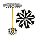 Bramble 23.5" Contemporary Minimalist Metal/Resin Round End Table