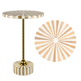 Skyler 23.5" Contemporary Minimalist Metal/Resin Round End Table