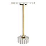 Skyler 23.5" Contemporary Minimalist Metal/Resin Round End Table