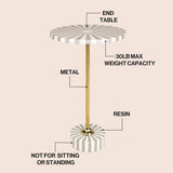 Skyler 23.5" Contemporary Minimalist Metal/Resin Round End Table