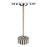 Skyler 23.5" Contemporary Minimalist Metal/Resin Round End Table