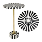 Skyler 23.5" Contemporary Minimalist Metal/Resin Round End Table