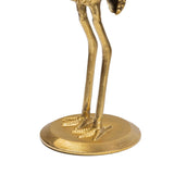 Aster 25" Classic Mid-Century Glass Top Flamingo End Table