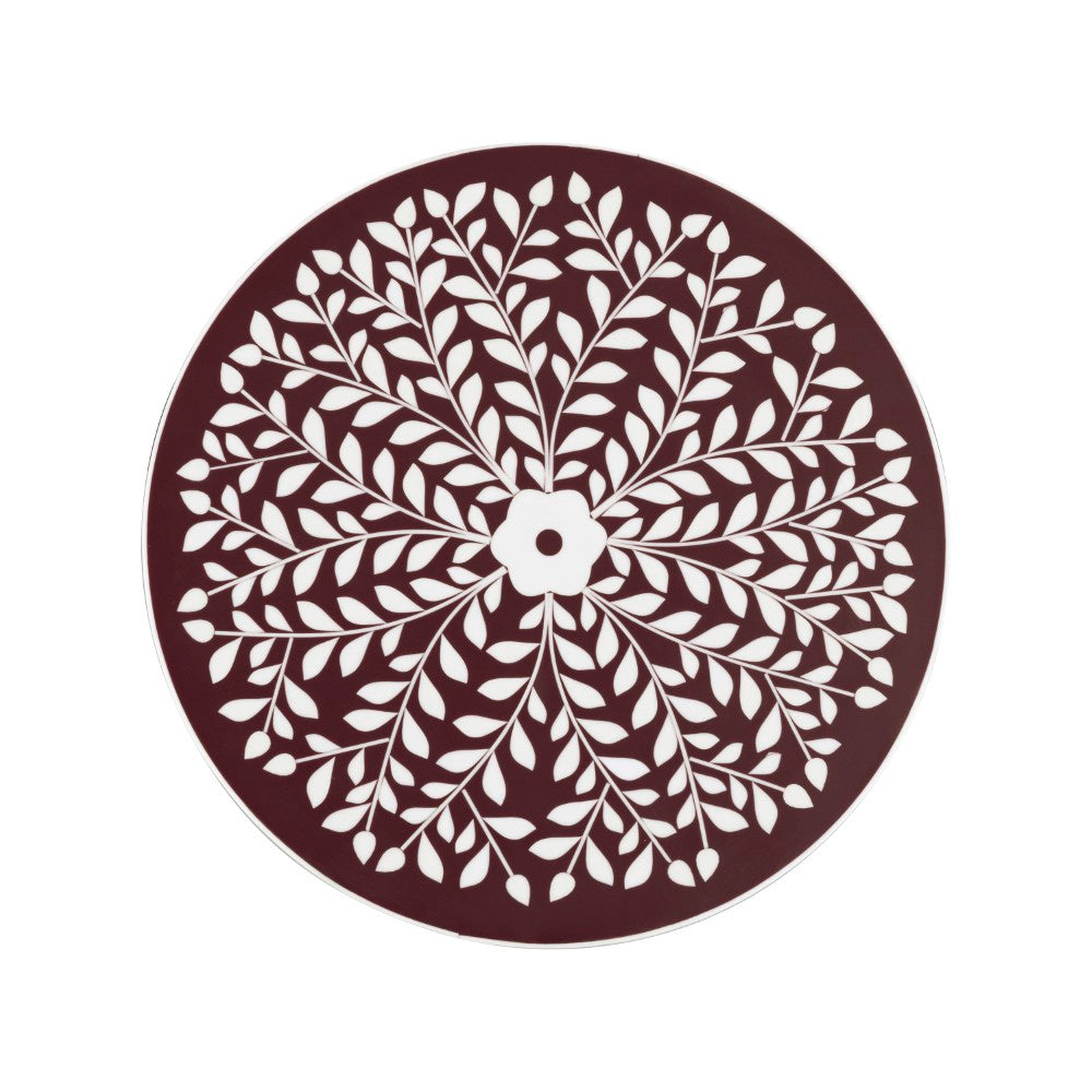 Brook 25" Modern Bohemian Metal/Resin Inlay Top End Table