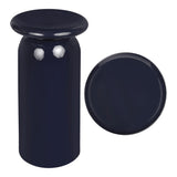 Glen 22.75" Mid-Century Modern Metal Sleek Cylinder Drink Table