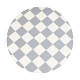 Falix 24" Art Deco Metal/Resin Checkerboard Round Drink Table