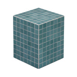 Tigran 18" Modern Bohemian Ceramic Tiled Rectangle End Table