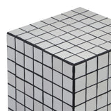 Tigran 18" Modern Bohemian Ceramic Tiled Rectangle End Table