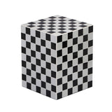 Tigran 18" Modern Bohemian Ceramic Tiled Rectangle End Table