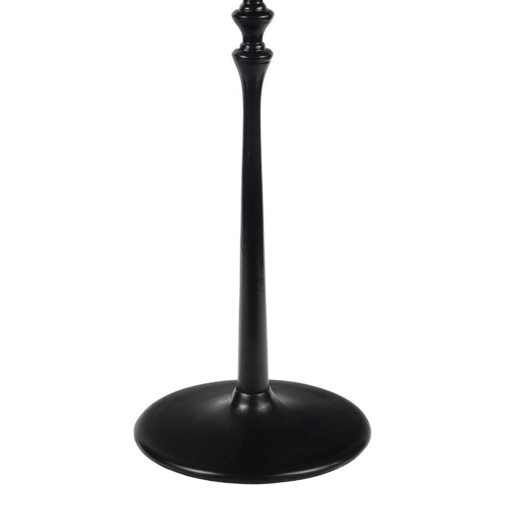 Orva 19.5" Art Deco Classic Pedestal Round Metal Drink Table and Decorative End Table