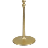 Orva 19.5" Art Deco Classic Pedestal Round Metal Drink Table and Decorative End Table