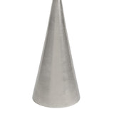 Rooten 22" Contemporary Designer Metal Drink Table and Decorative End Table with White Marble Round Top and Cone Pedestal Base