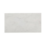 Grevyn 24.25" Designer Industrial Metal C-Shaped End Table and Side Couch Table with White Marble Top