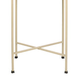 Verdae 26.25" Industrial Classic Metal Foldable Rectangular End Table and Side Table with Mirrored Removable Tray Top