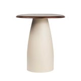 Arvin 18" Modern Rustic Round Wood/Metal Accent Table
