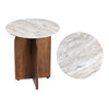 White Marble/Honey Wood