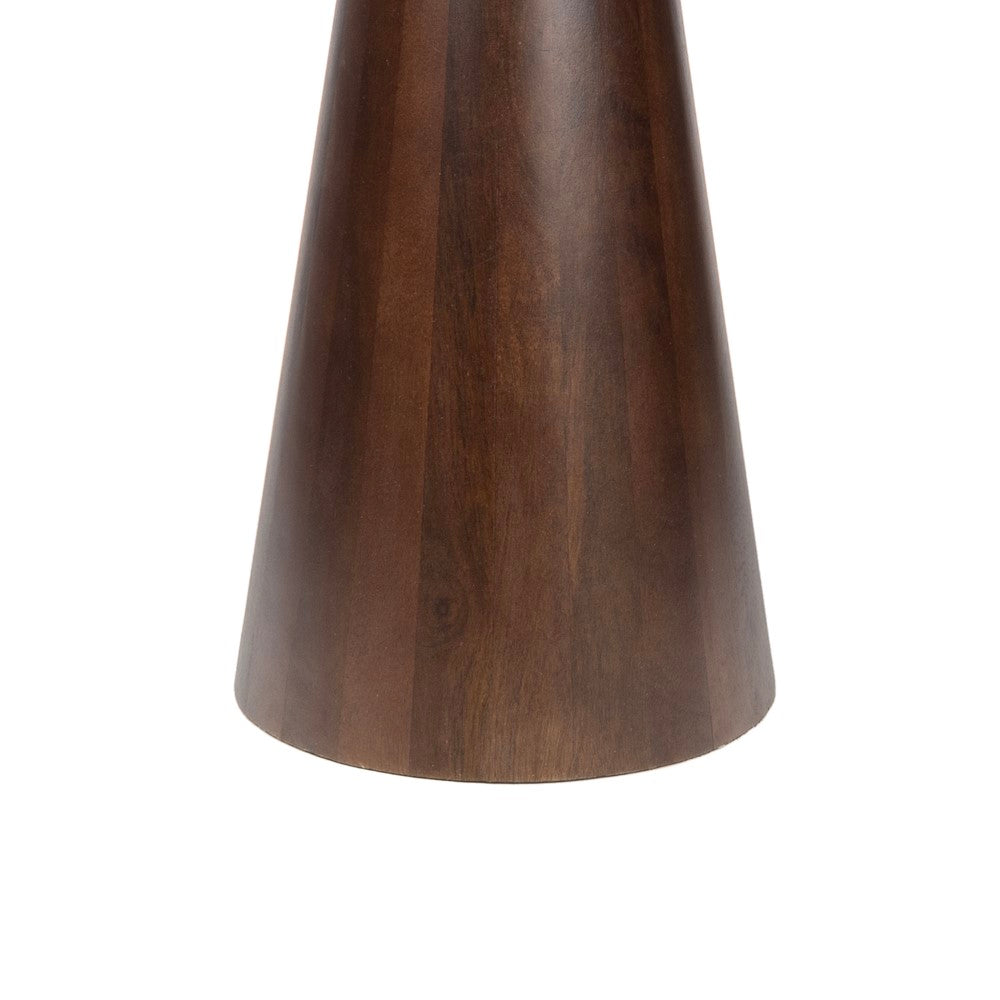 Thornvale 18" Rustic Minimalist Round Marble/Wood Accent Table