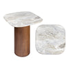 White Marble/Honey Wood