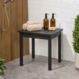 Velin 18.9" Modern Classic Square Slatted Solid Acacia Wood Indoor/Outdoor Adirondack Side Table