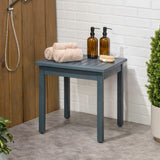 Velin 18.9" Modern Classic Square Slatted Solid Acacia Wood Indoor/Outdoor Adirondack Side Table