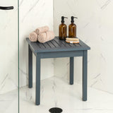 Velin 18.9" Modern Classic Square Slatted Solid Acacia Wood Indoor/Outdoor Adirondack Side Table