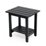 Lumara 16.1" Cottage Classic Slatted Solid Acacia Wood Indoor/Outdoor Shower Bench with Shelf