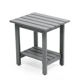 Lumara 16.1" Cottage Classic Slatted Solid Acacia Wood Indoor/Outdoor Shower Bench with Shelf