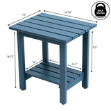 Lumara 16.1" Cottage Classic Slatted Solid Acacia Wood Indoor/Outdoor Shower Bench with Shelf