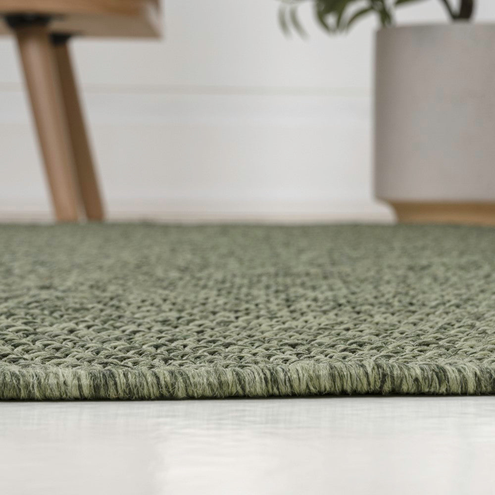 Birch Easy Jute Rustic Solid Color Area Rug