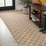 Fluvia Easy Jute Geometric Boho Checker Weave Area Rug