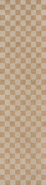 Fluvia Easy Jute Geometric Boho Checker Weave Area Rug
