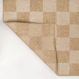 Fluvia Easy Jute Geometric Boho Checker Weave Area Rug