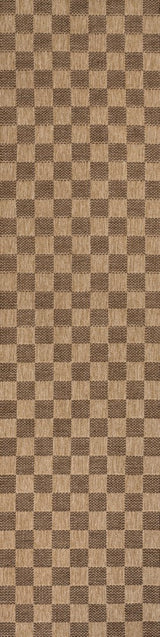 Fluvia Easy Jute Geometric Boho Checker Weave Area Rug