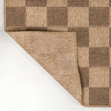 Fluvia Easy Jute Geometric Boho Checker Weave Area Rug