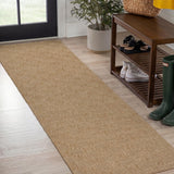 Fluvia Easy Jute Geometric Boho Checker Weave Area Rug