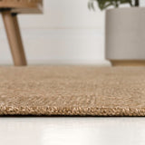 Fluvia Easy Jute Geometric Boho Checker Weave Area Rug