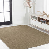 Fluvia Easy Jute Geometric Boho Checker Weave Area Rug