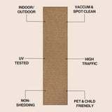 Solvyn Easy Jute Contemporary Border Boho Fine Rib Weave Area Rug