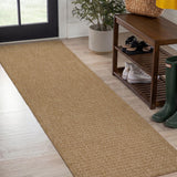 Solvyn Easy Jute Contemporary Border Boho Fine Rib Weave Area Rug